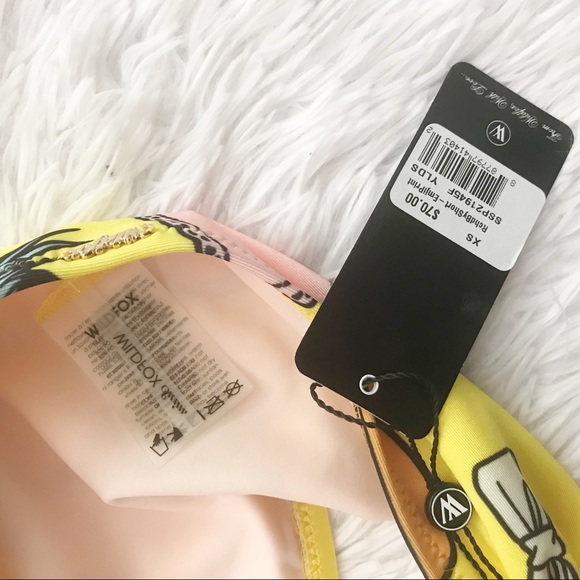 Wildfox Emoji Ruched Sides Bikini Bottoms NWT ✨ - Picture 4 of 6